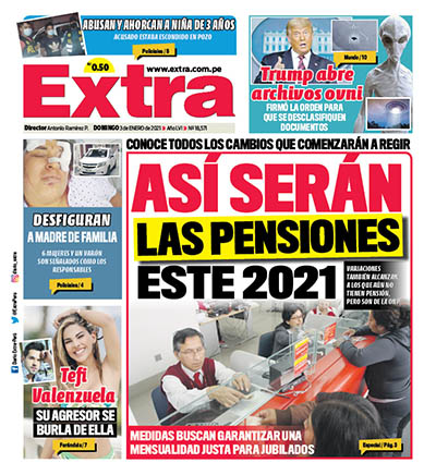 portada del dÍa de extra diario extra